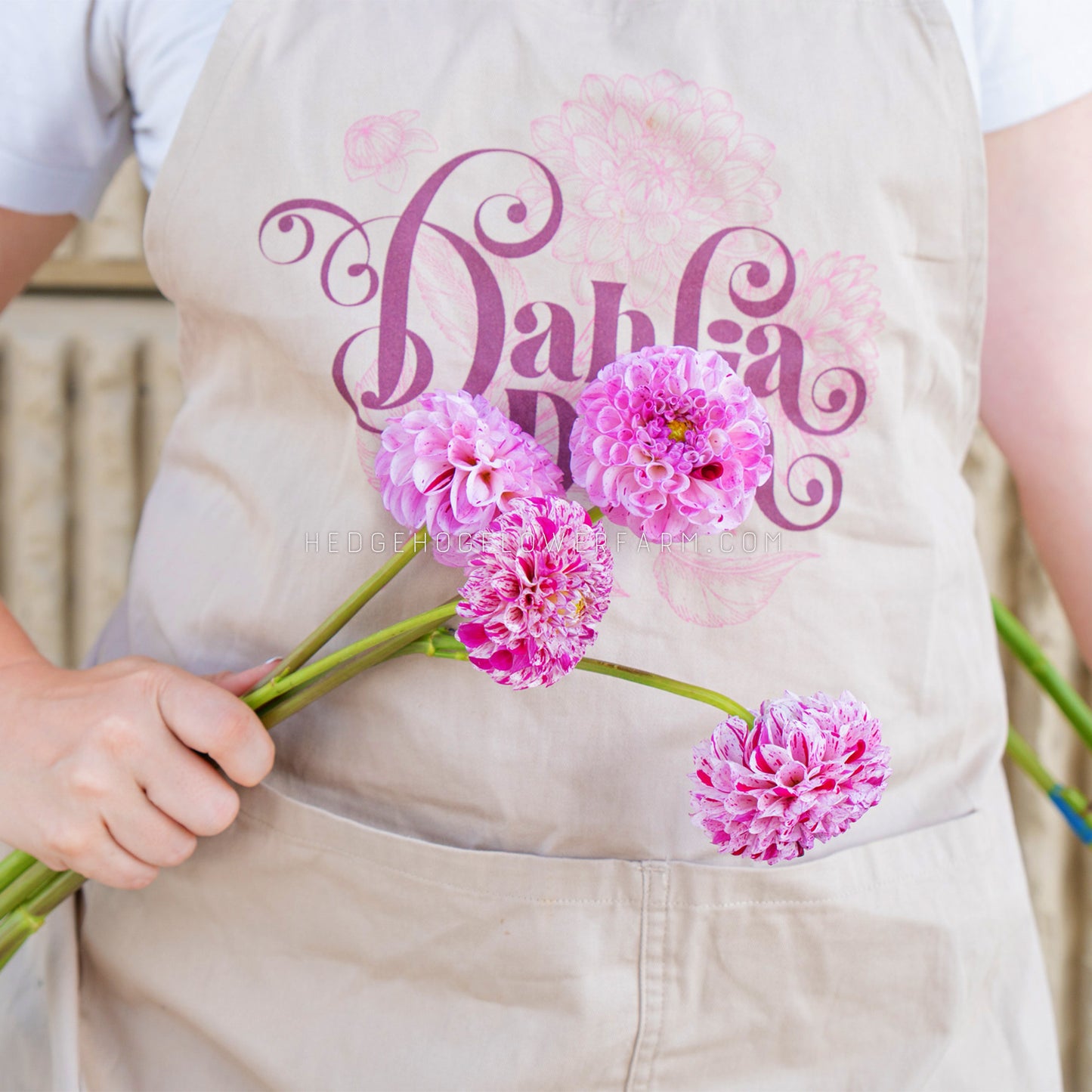 Dahlia Diva - Organic Cotton Gardening Apron