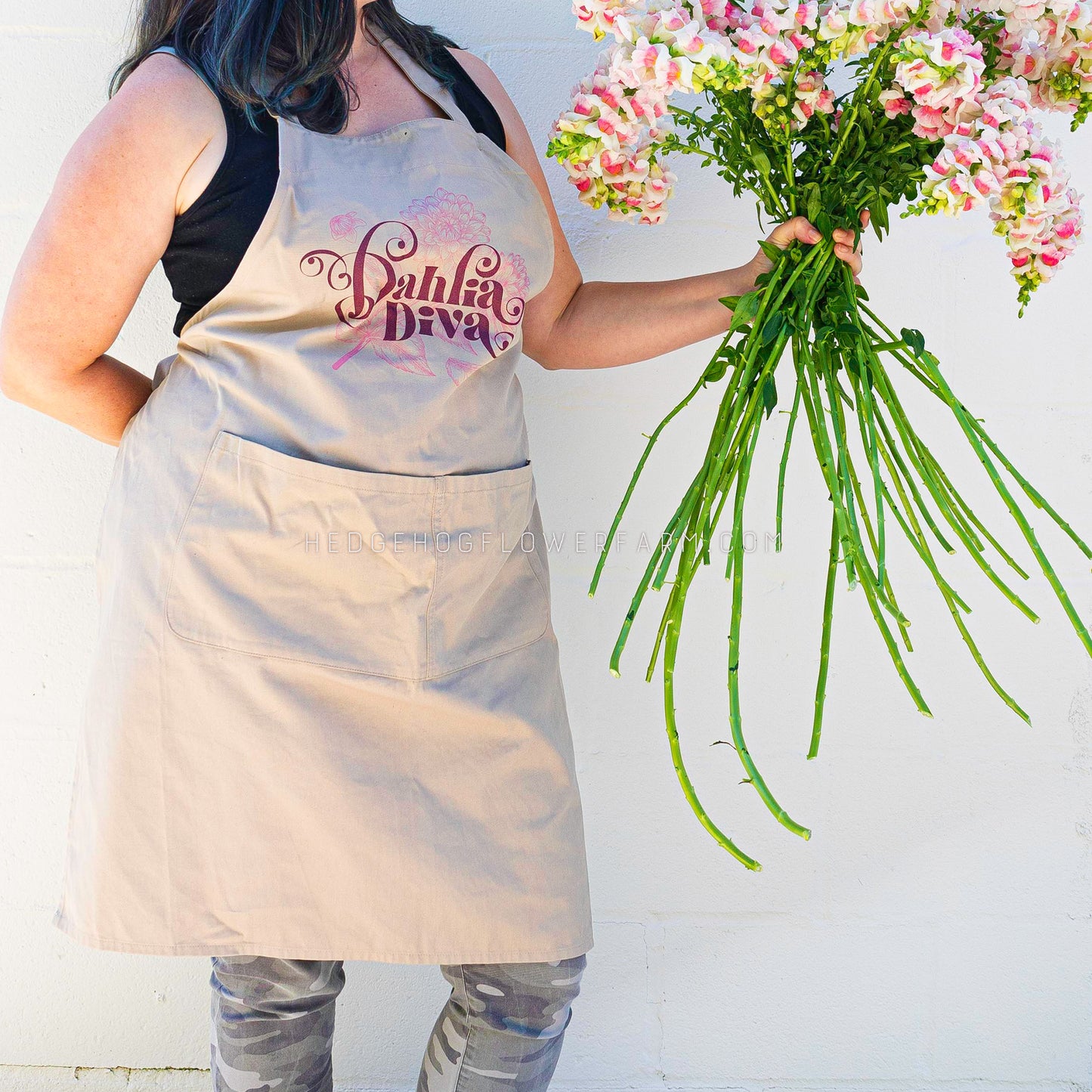 Dahlia Diva - Organic Cotton Gardening Apron
