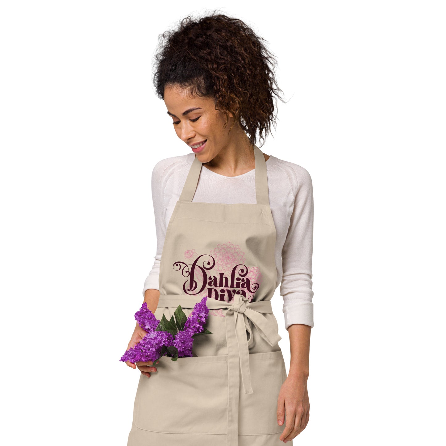 Dahlia Diva - Organic Cotton Gardening Apron