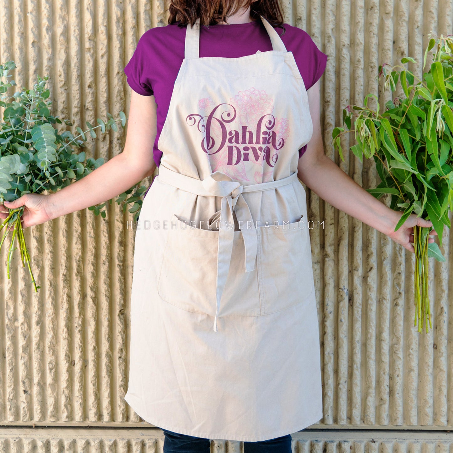 Dahlia Diva - Organic Cotton Gardening Apron