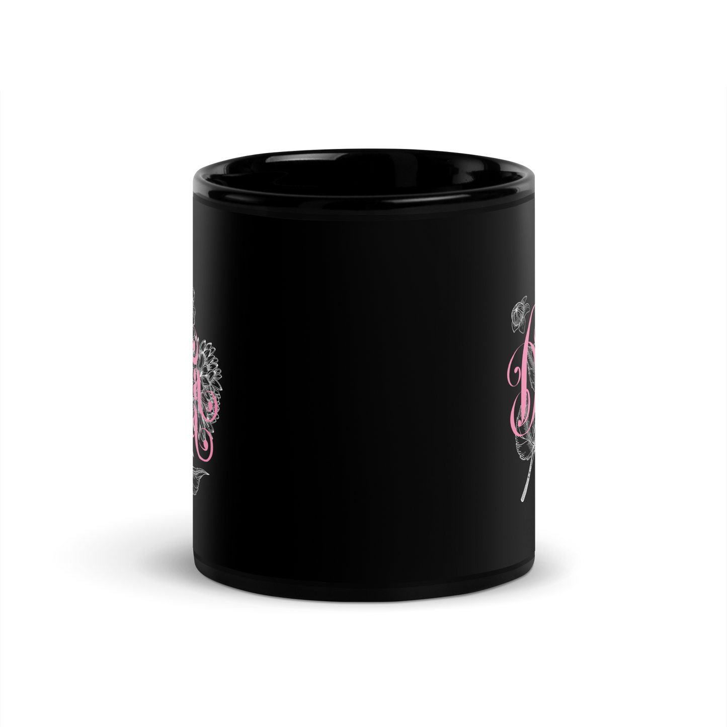 Dahlia Diva - Black Glossy Mug