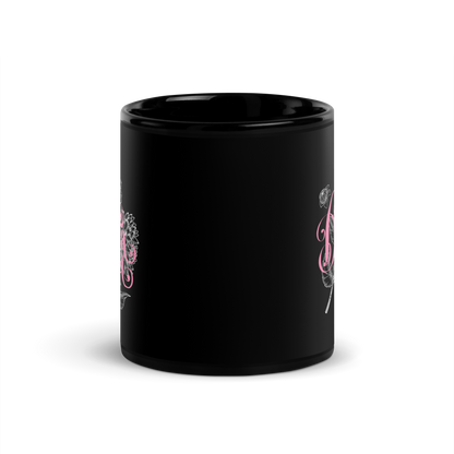 Dahlia Diva - Black Glossy Mug