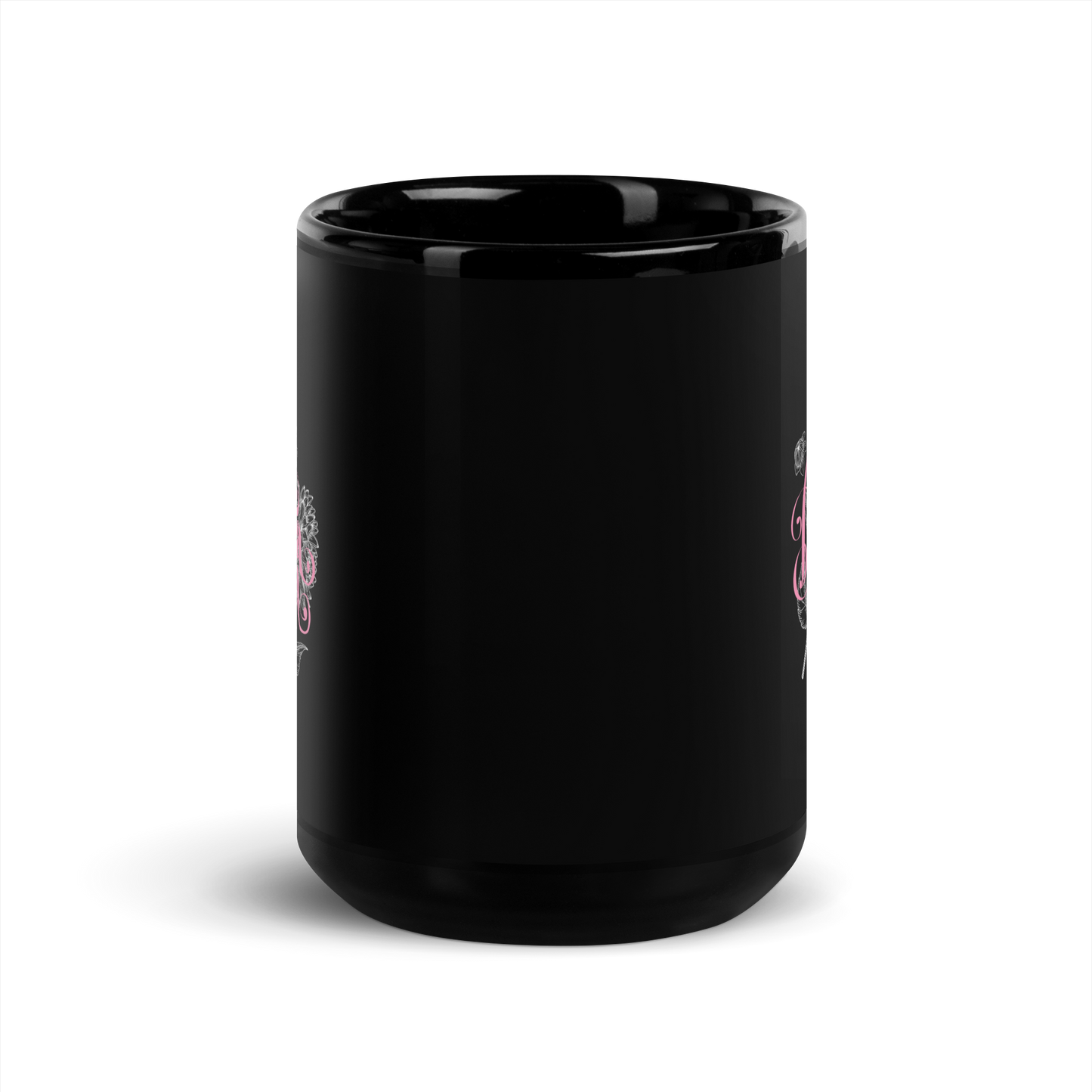 Dahlia Diva - Black Glossy Mug