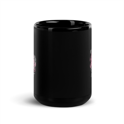 Dahlia Diva - Black Glossy Mug