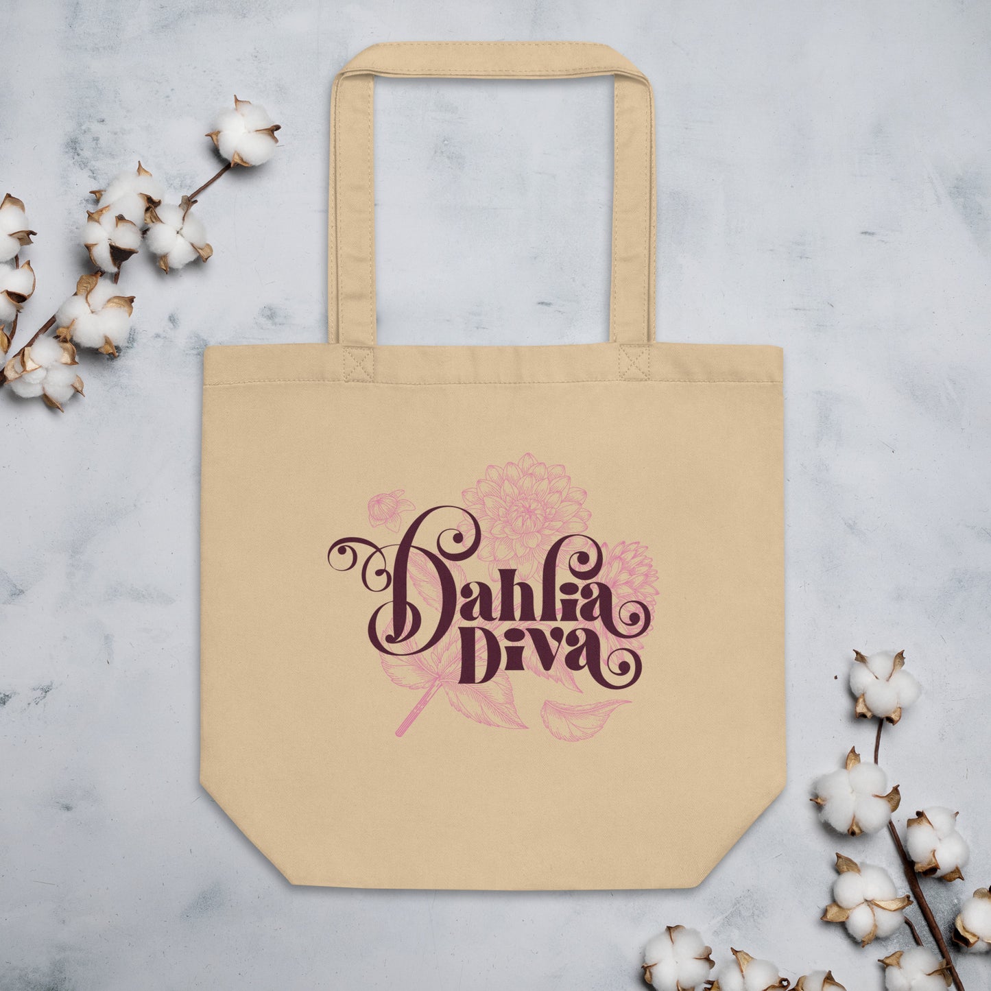 Dahlia Diva - Organic Cotton Tote